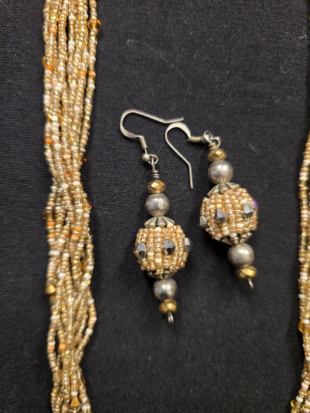 Beaded Gold-Tone Drop Earrings - Women Jewelry